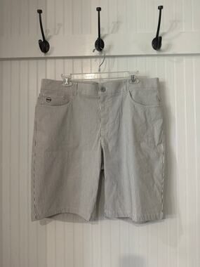 1Swing Control Men's Stripe Stretch Performance Summer Golf Shorts Size 38x10